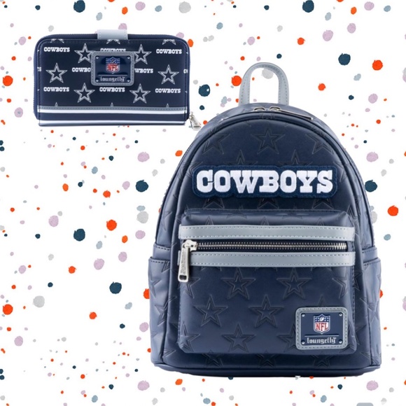 Loungefly Handbags - Loungefly NFL Dallas Cowboys Logo AOP Mini Backpack and Wallet